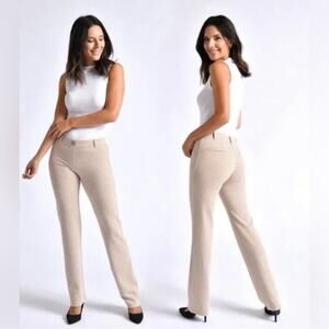 Betabrand Dress Pant Yoga Pants Straight-Leg Classic Taupe
Gingham Size Medium